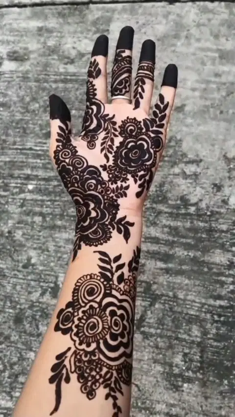 arabic full hand mehndi design