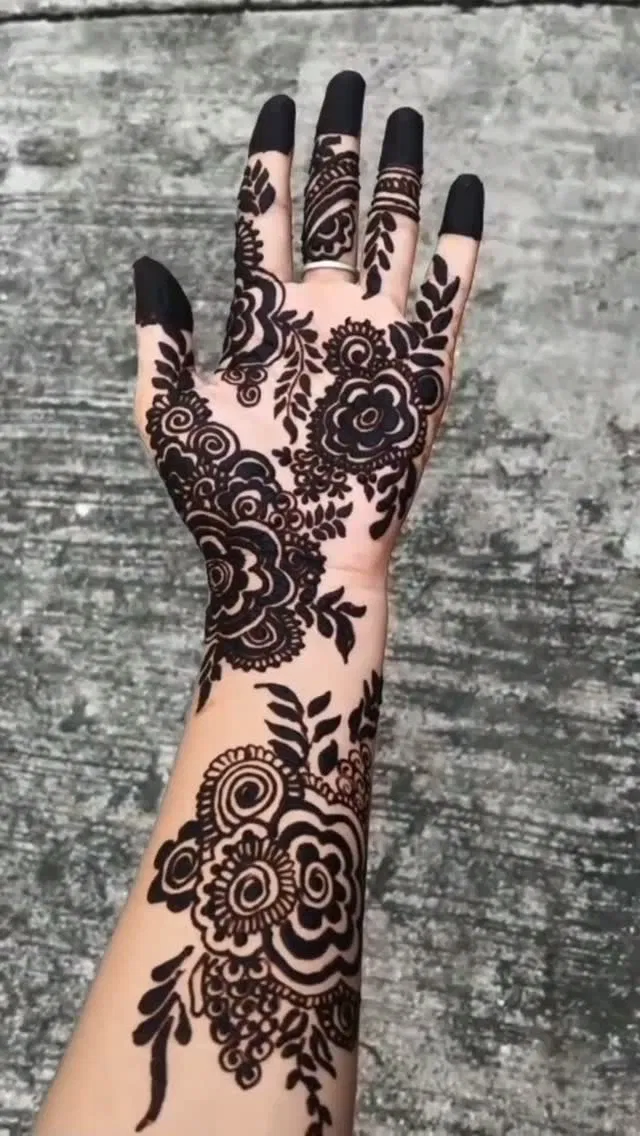 Arabic Full Hand Mehndi Design