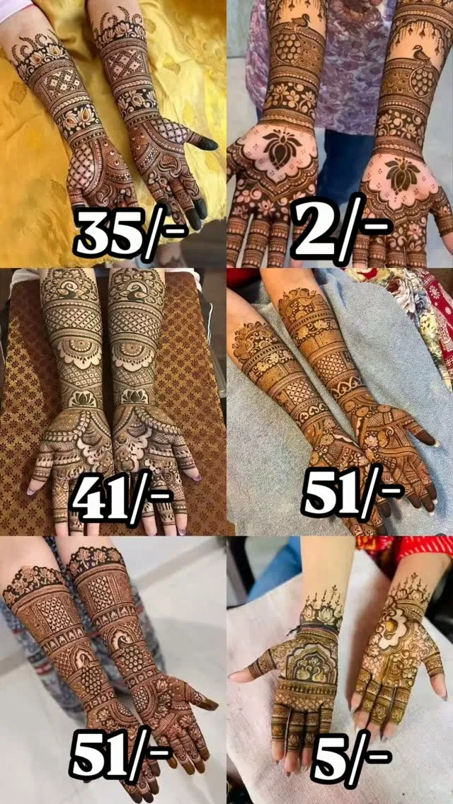 Back Hand Mehndi Design with Figures