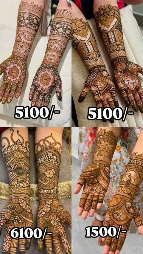 figure full hand mehndi design