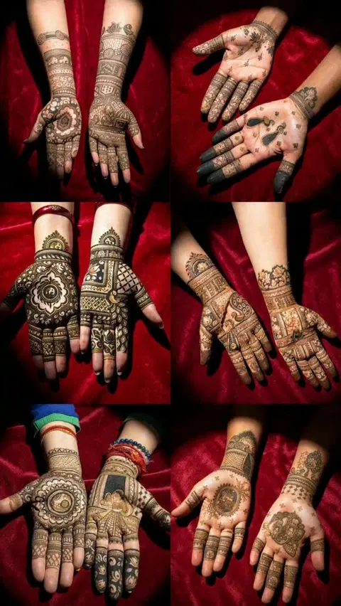 figure back hand mehndi design