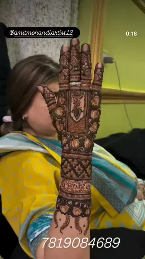 back hand mehndi design