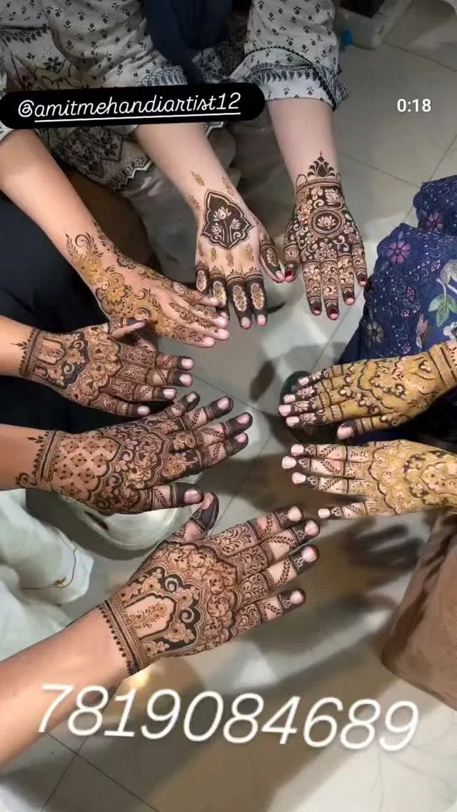 Mehndi Design with Figures