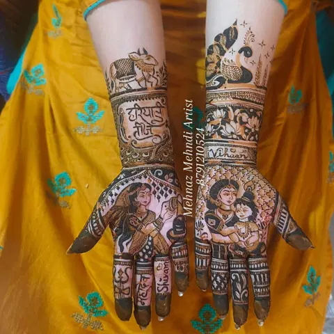 figure mehndi design