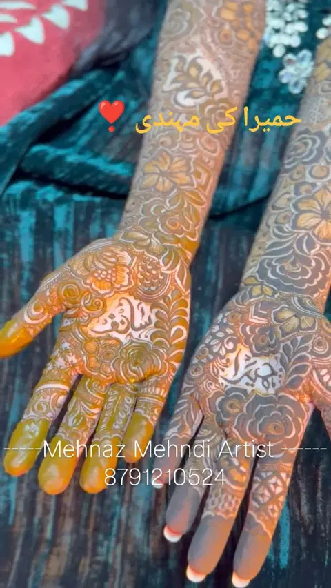 bridal full hand mehndi design