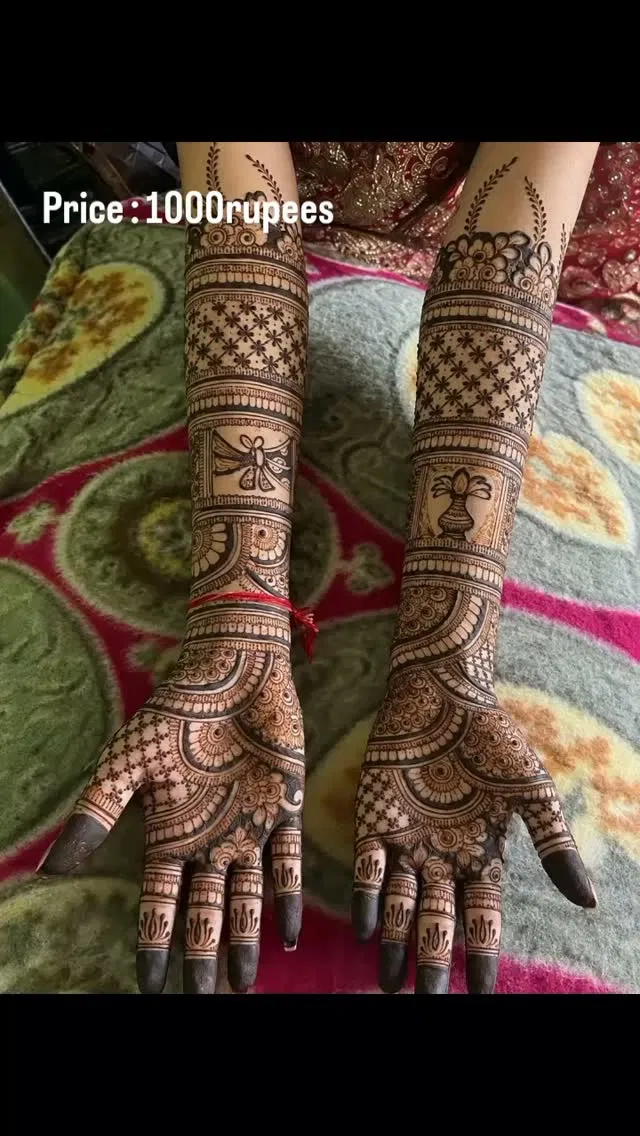 Bridal Front Hand Mehndi Design
