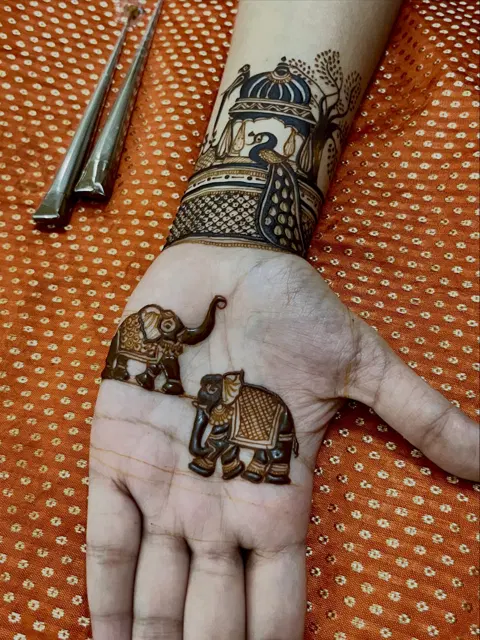 bridal jaal mehndi design