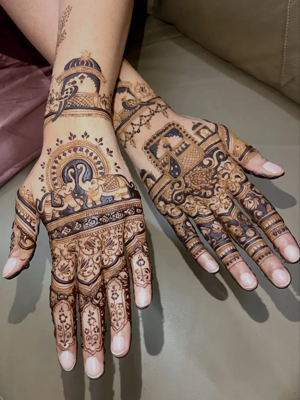 Bridal Full Hand Mehndi Design with Peacock (4)