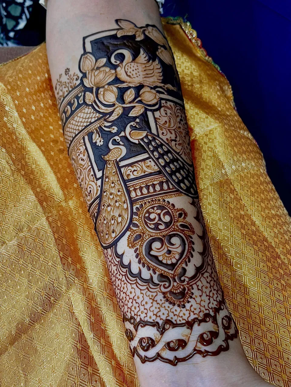Bridal Full Hand Mehndi Design with Peacock (5)