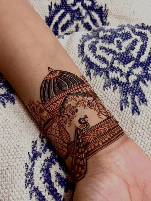 bridal full hand mehndi design