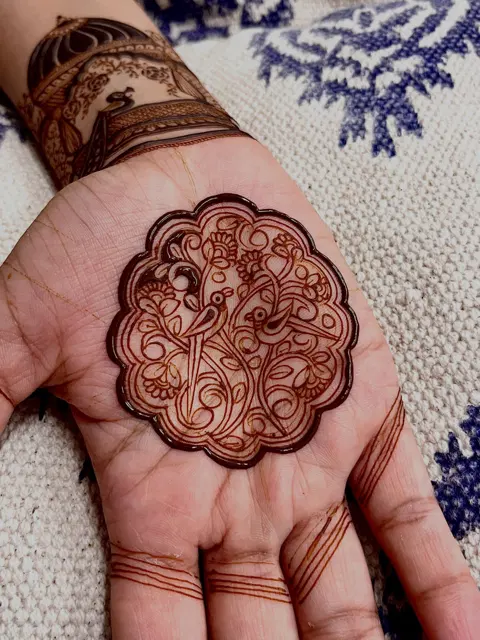 bridal circle full hand mehndi design