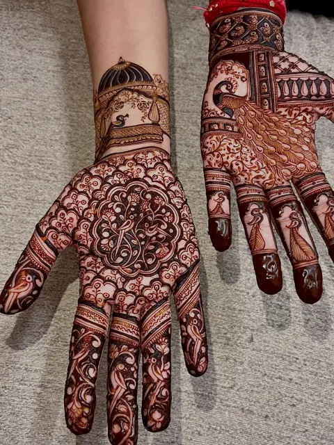 bridal jaal mehndi design