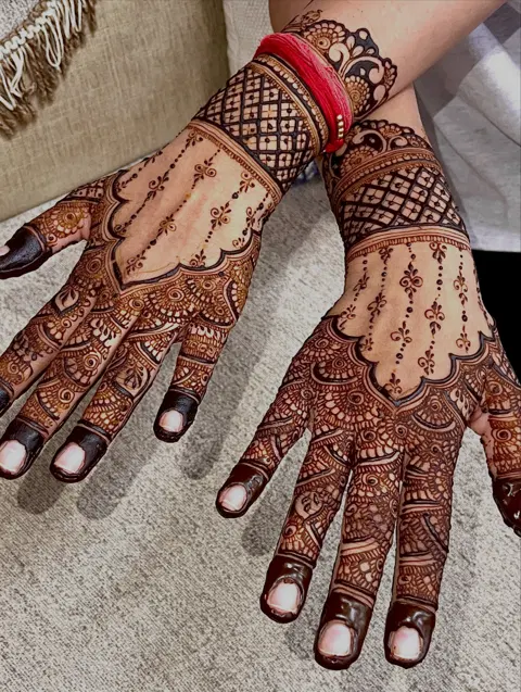 bridal jaal full hand mehndi design