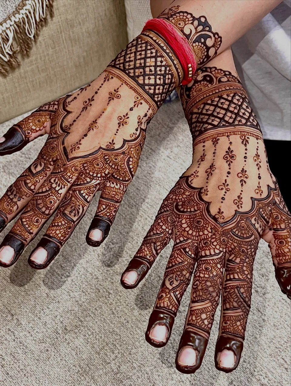 Bridal Full Hand Mehndi Design with Jaal