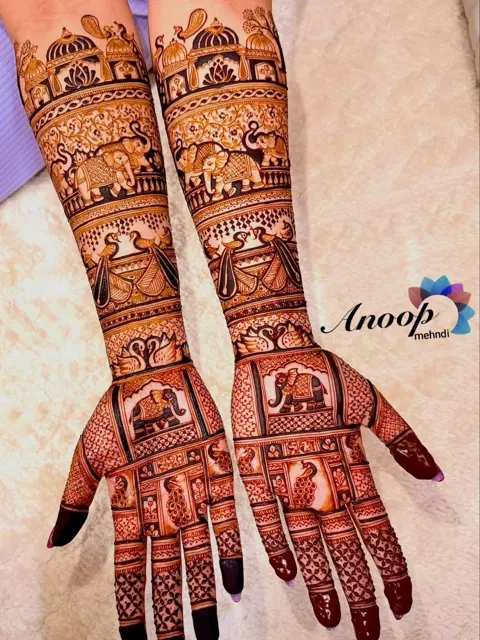 bridal figure mehndi design