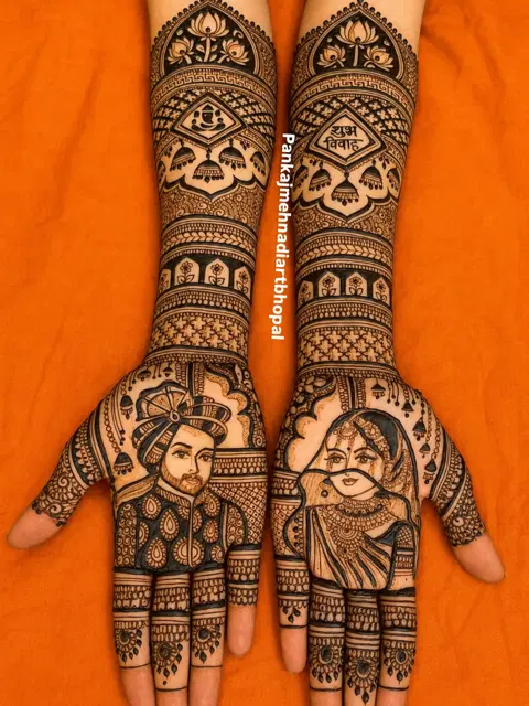 bridal figure full hand mehndi design