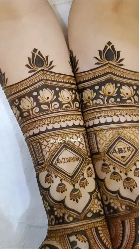 bridal figure mehndi design