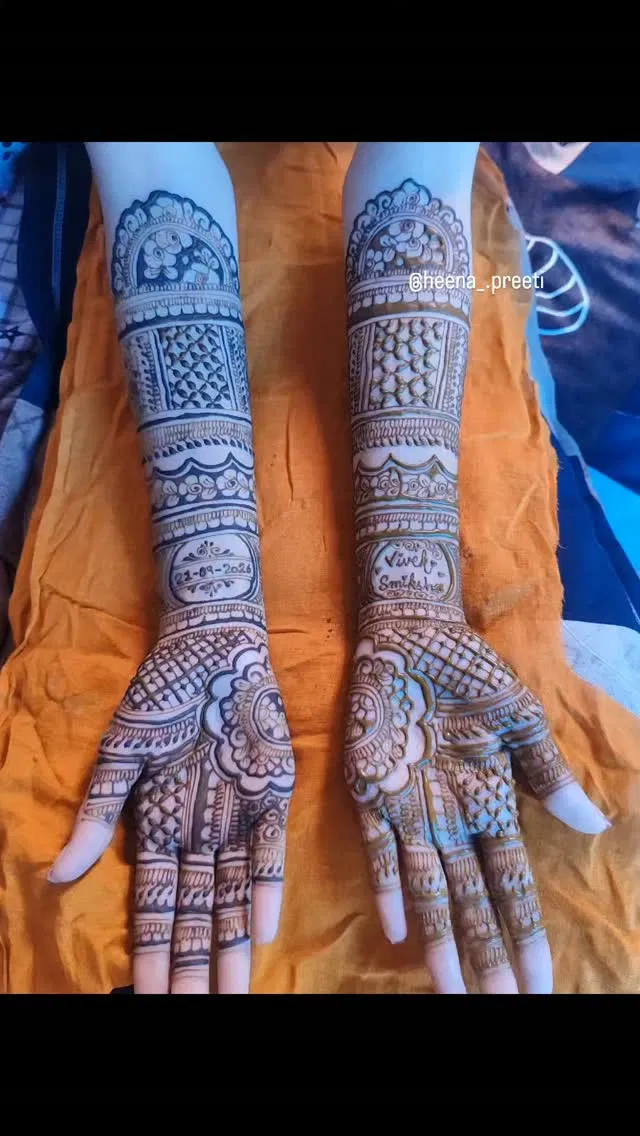 Full Hand Mehndi Design with Figures