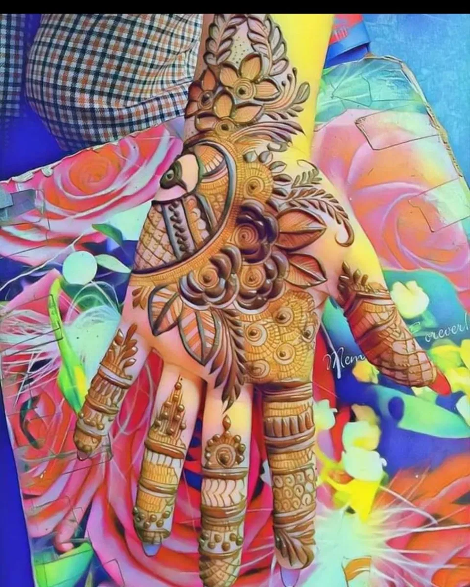 Back Hand Mehndi Design (2)