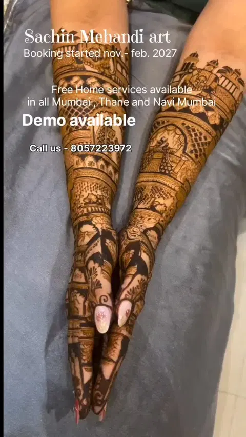 figure full hand mehndi design