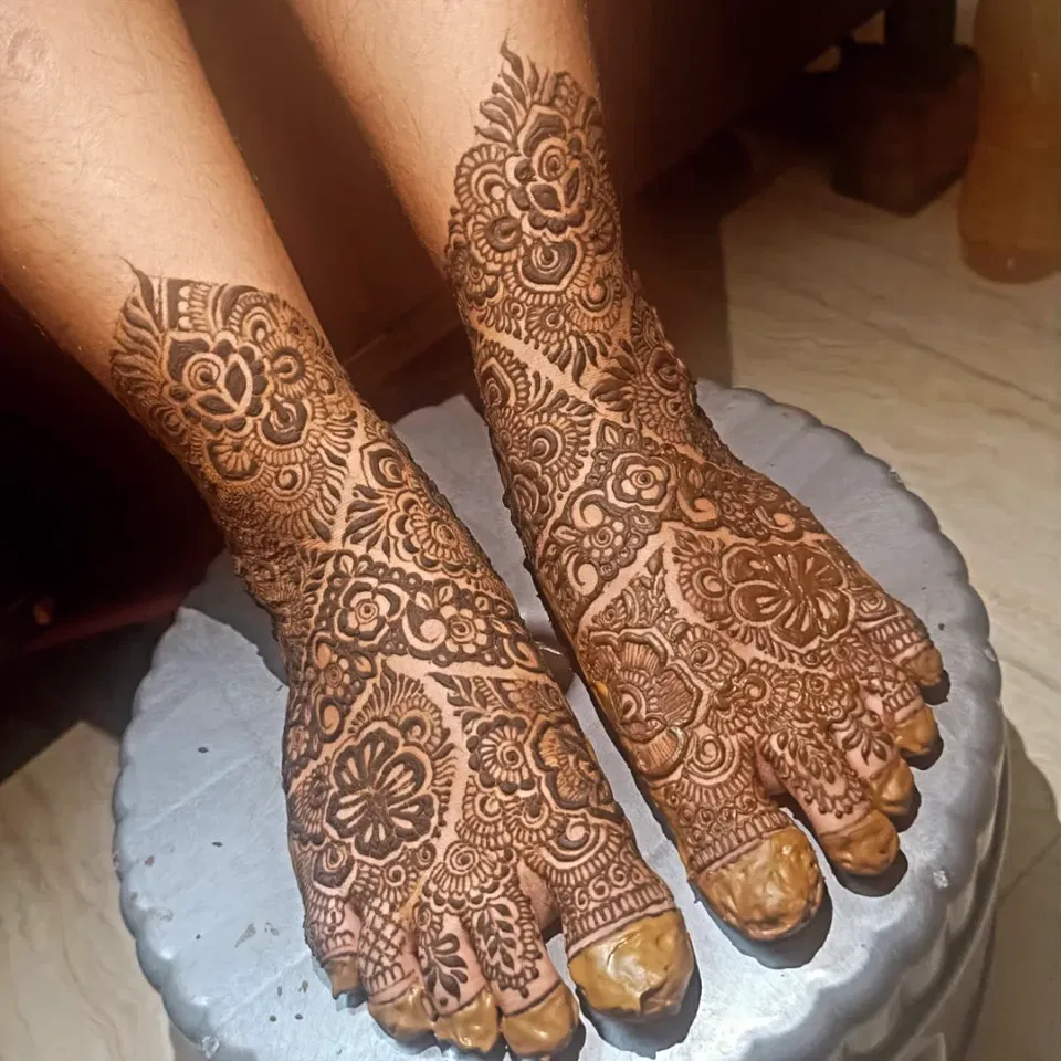 Bridal Foot Mehndi Design
