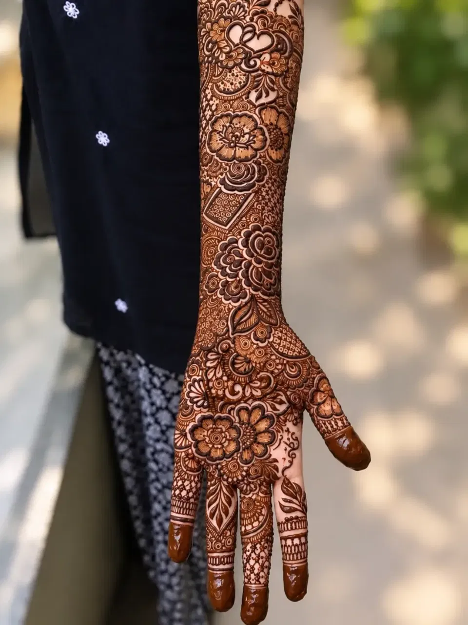 Bridal Front Hand Mehndi Design (2)