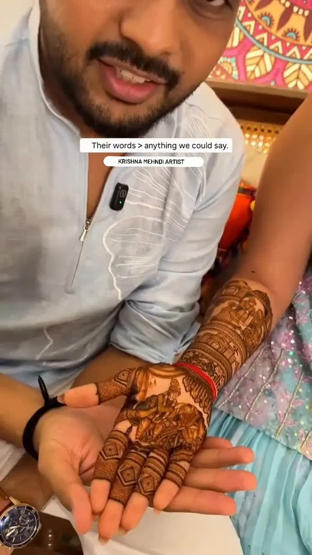 Bridal Full Hand Mehndi Design with Deity