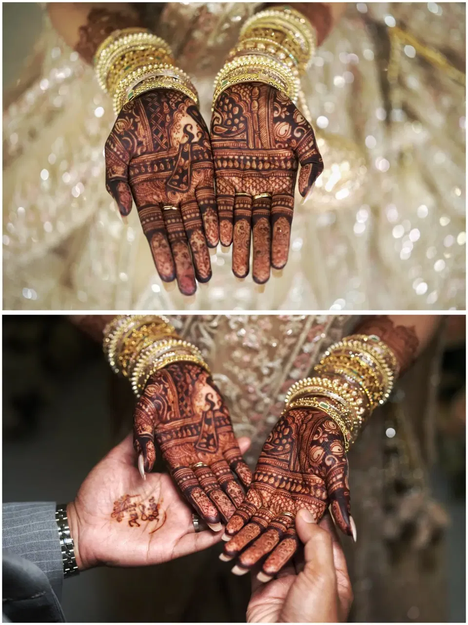 Bridal Mehndi Design with Deity and Figures