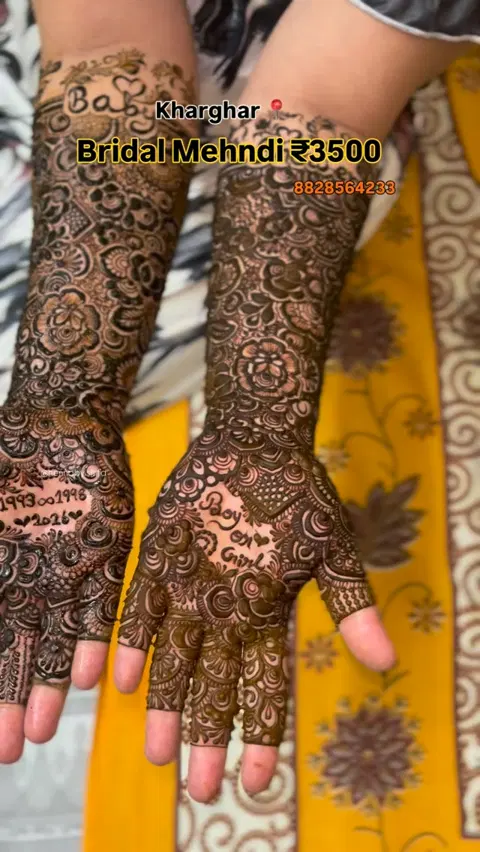 aesthetic full hand mehndi design