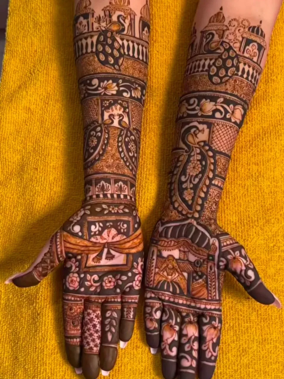 Back Hand Mehndi Design with Figures (3)