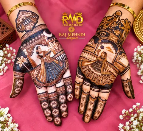 figure mehndi design