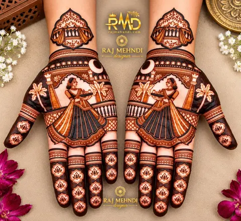 figure mehndi design