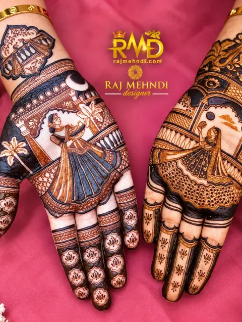 bridal figure full hand mehndi design