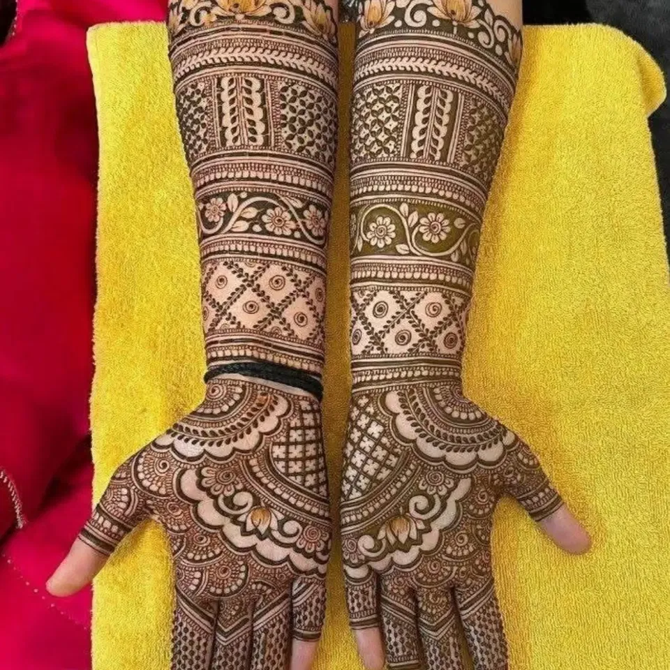 Bridal Full Hand Mehndi Design with Figures (3)