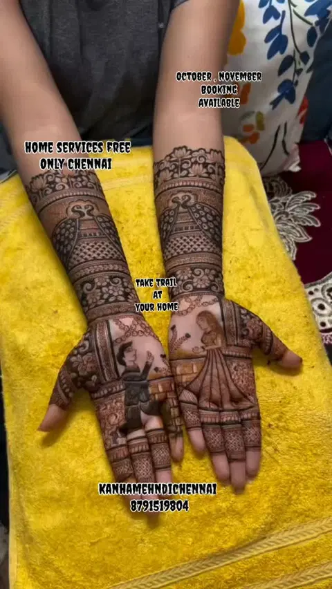 figure front hand mehndi design