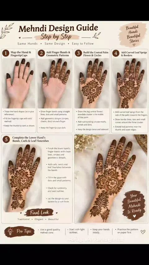 bridal front hand mehndi design