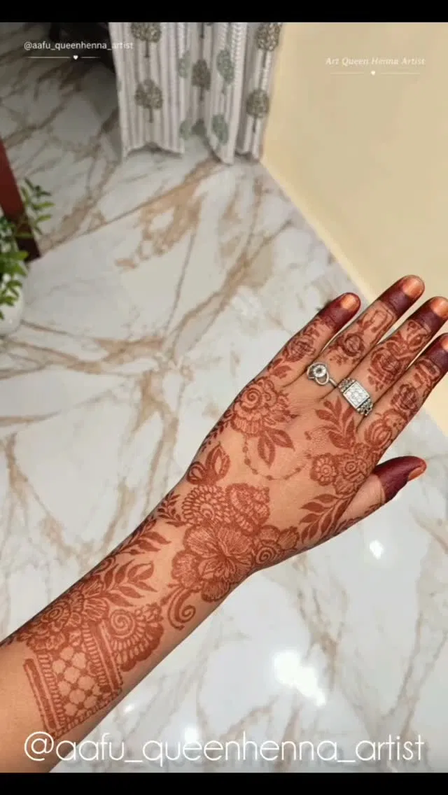 Bridal Back Hand Mehndi Design
