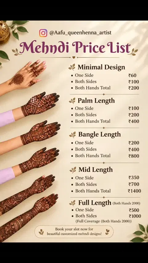 bridal front hand mehndi design