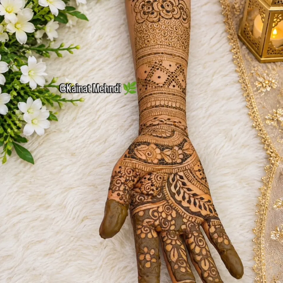 Arabic Full Hand Mehndi Design