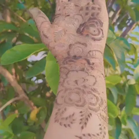simple full hand mehndi design