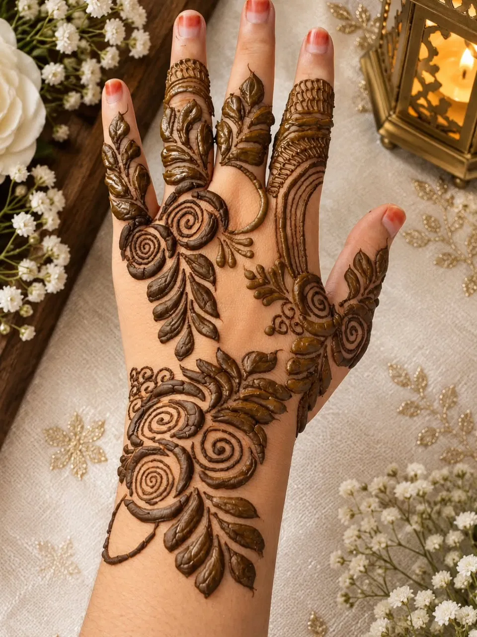 Arabic Back Hand Mehndi Design (2)