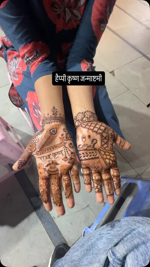 peacock front hand mehndi design