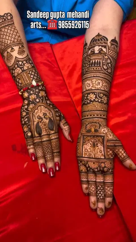 bridal figure full hand mehndi design