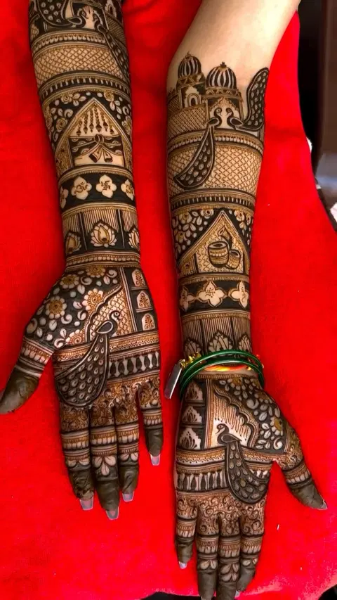 bridal figure full hand mehndi design