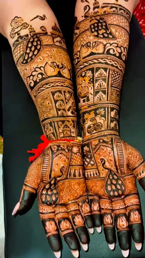 bridal figure full hand mehndi design