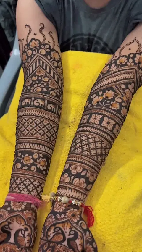 bridal figure full hand mehndi design
