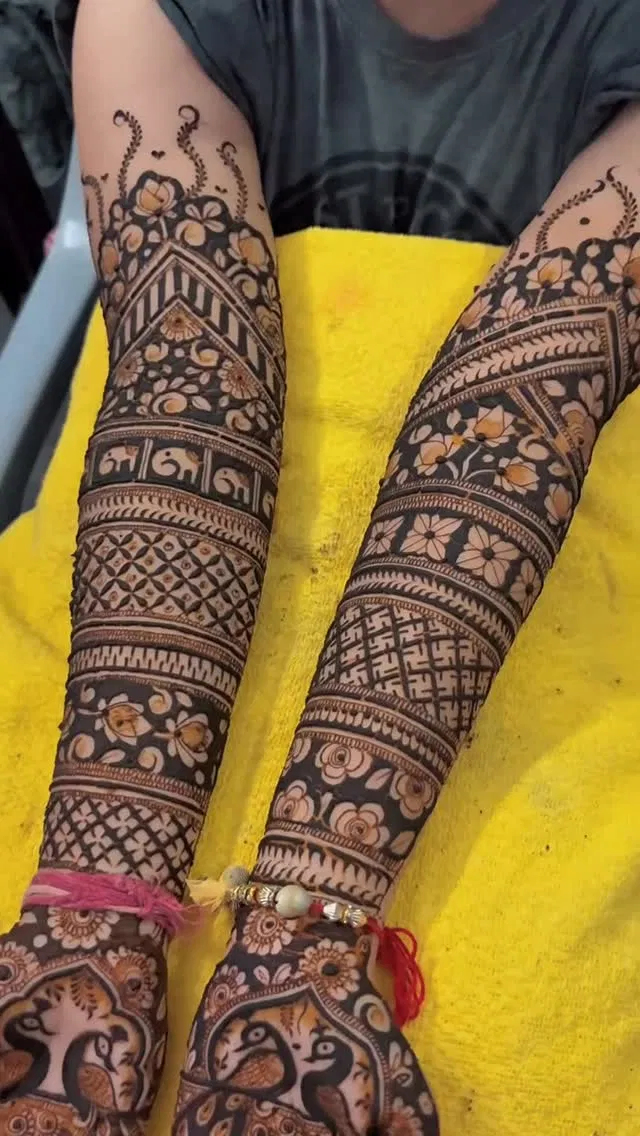 Bridal Full Hand Mehndi Design with Figures (41)