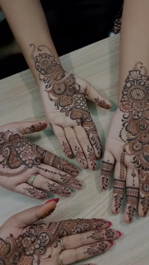 bridal front hand mehndi design