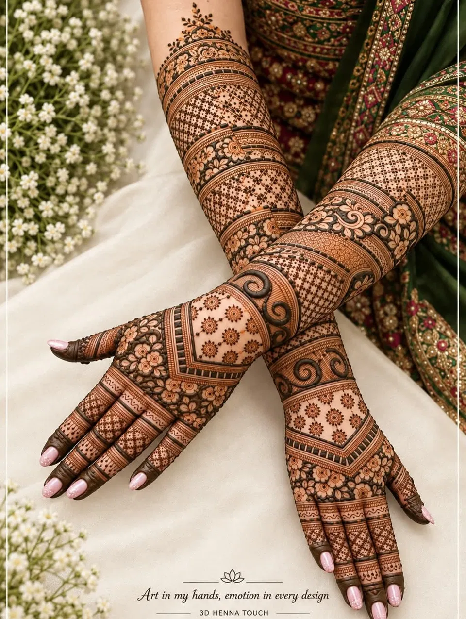 Bridal Full Hand Mehndi Design