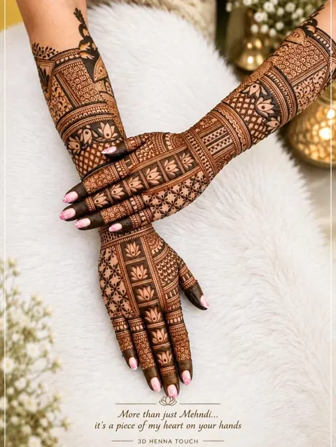 bridal back hand mehndi design